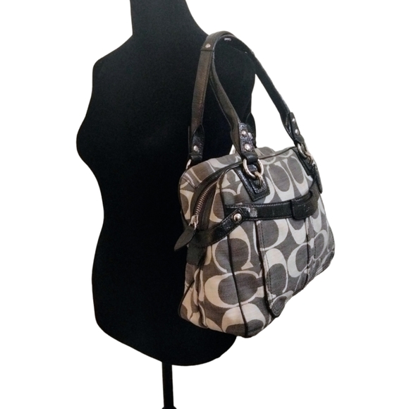 COACH Penelope Shantung Signature Satchel Handbag - Picture 15 of 16